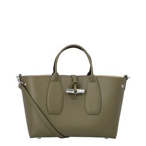 Longchamp Le Roseau Leather Handbag, Green